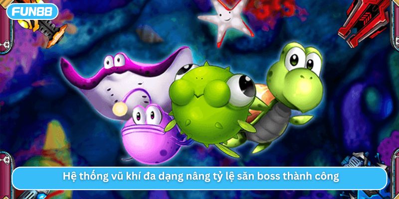 Hệ thống vũ khí đa dạng nâng tỷ lệ săn boss thành công 