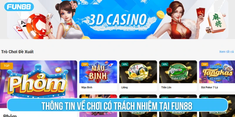 Chơi có trách nhiệm là việc kiểm soát tốt mọi hành vi